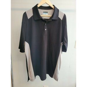 PGA Tour Airflux Polo Shirt XLT (XLT) Gray & Black